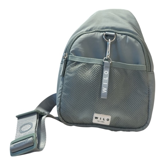 Willo the Label Viral Nylon Grayish/Blueish Crossbody Bag Adjustable Strap FA1 - Picture 1 of 3